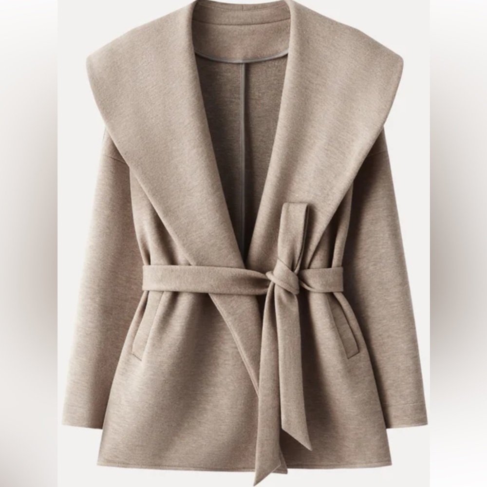 Ogl Belted Shawl Collar Jacket